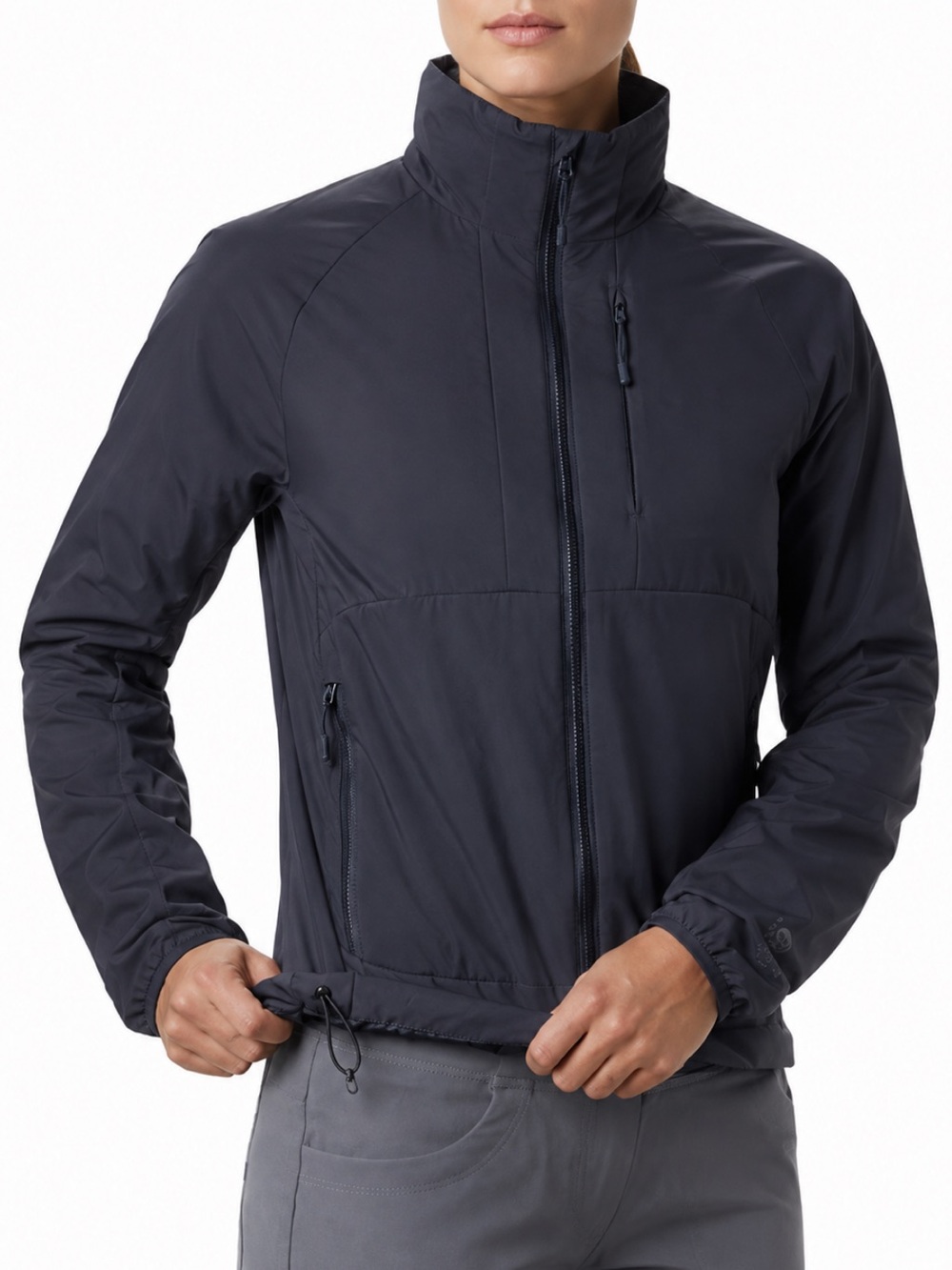 Mountain Hardwear Kor Stasis Hybrid Windbreaker Jacket In Dark Zinc Like New! - Picture 3 of 16